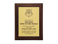 aahs!! Engraving Worlds Greatest Plaques (Best Wife in The World, Gold)