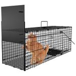Amagabeli Garden Home Humane Live Animal Trap 78X26X29cm Catch Release Cage for Large Nuisance Rodents Control Raccoon Mole Gopher Opossum Groundhog Squirrel Feral Stray Cats Rescue Wild Rabbits