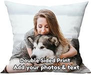 Personalised Cushion.(40x40cm) Double-Sided Printing. Custom Pillow Photo Personalized Photo Throw Pillow with Image/Text, DIY Pet Photo Pillow,Wedding Keepsake Throw Pillow, Birthday Gift