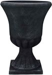 Southern Patio 16" Diameter and 21" Tall Winston Urn, Weathered Black