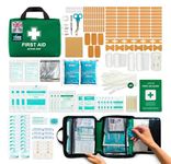 220 Piece Premium First Aid Kit Bag - Includes Eyewash, 2 x Cold (Ice) Packs and Emergency Blanket for Home, Office, Car, Caravan, Workplace, Travel and Sports