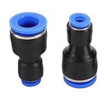 12mm x 6mm Pneumatic Air Pipe Joint Straight Push Connectors Plastic Straight Union Push to Connect Tube Fitting Push Fit Lock Pneumatic Connector PU Parts Speed Metric Equal Air Push Connectors 2pc