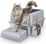 XXL Stainless Steel Cat Litter Box,
