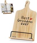 Funistree Gifts for Grandma Christmas from Grandkids, Best Grandma Ever Cookbook Stand, Unique Birthday Gifts from Granddaughter Grandson, Xmas Presents for Nana Granny Recipe Book Holder Home Decor