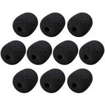 Headset Microphone Foam Covers, Soft Foam Microphone Windscreen Microphone Protector Microphone Noise Filter Mini Windscreens Sponge Foam Microphone Covers Shield Protection Covers (10 Pack)