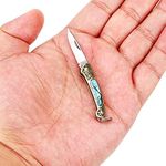 Tiny Folder Pocket Knife, Eastern Delights Miniature Collection Gadgets Tool for Opening Package (Green Shell)