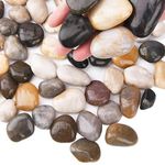 Hisredsun 3.96 lb Large Decorative Stones,0.8-1.6 inch Natural Polished Pebbles for Plant Pots,River Rocks for Landscaping, Vase Fillers,Succulents,Aquarium and Garden Decoration