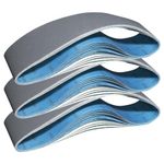 4 x 36 Inch Sanding Belts, Silicon Carbide Knife Sharpening Sanding Belt, 4 Pcs Each of 600, 800, 1000 Grits Sanding Belt for Belt Sander, 12 Pack