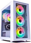 Phantom - Prebuilt Gaming PC Desktop Computer - Intel i7 Xeon 3.5GHz - 16GB RAM - 512GB M.2 SSD WiFi/BT, Win 11 Pro - Gaming Computer Tower, Pre Built PC Gameing - 1 Year Warranty (RX580 - White)