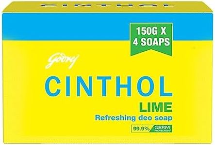 Cinthol Lime Soap, 150g (Pack of4) - 99.9% Germ Protection | Lime Fresh Fragrance | Soaps For Bath Grade 1 Soap | For All Skin Types