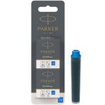 Parker Mini Fountain Pen Ink Refill Cartridges | Blue QUINK Ink | 12 Count