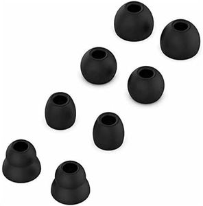 Replacement Earbuds Silicone Ear Buds Tips Compatible with Beats by dr dre Powerbeats Pro Wireless Earphones (Black 8pcs)