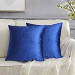 Royal Blue Velvet Decorative Throw 