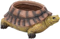 Sunnydaze Teddy The Turtle 11" Polyresin Garden Planter for Indoor or Outdoor Use