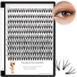 Bodermincer 200pcs/Pack C Curl 20 Root Thickness 0.07mm Individual Lash Cluster Black Individual Cluster Eye Lashes Grafting Fake False Eyelashes Lash Clsuter Wispy (20D 12-14-16mm MIX)