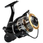 HPLIFE Spinning Reel, Saltwater Fishing Tackle Thread Slip Prevention Max Drag 35KG 12BB Left Right Exchange Handle 5.2: 1 Lightweight for Long-Distance Casting Freshwater/Sea Fishing