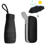 Mini Umbrella with UPFf50+ Protection,Umbrella Compact Umbrella Windproof Strong Mini Folding Travel Umbrella 6 Ribs Mini Travel Sturdy Pocket Umbrella Portable UV Umbrella with Storage Box.