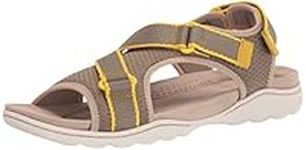 Clarks Amanda Stroll Flat Sandal, Olive Textile, 8.5 Medium