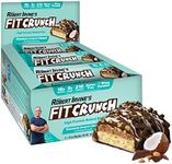 FITCRUNCH Snack Size Protein Bars, Designed by Robert Irvine, 6-Layer Baked Bar, 5g of Sugar & Soft Cake Core (9 Bars, Chocolate Coconut Almond)