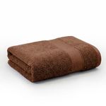 Trident 100% Cotton Towels for Bath | Towels for Bath Large Size | Trident Bath Towel - Soft & Absorbent | 450 GSM | 1 Piece Bath Towel for Men/Women | Urban Comfort | 70 cms x 140 cms - Coconut Shell