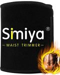 SIMIYA Waist Trimmer Belt Adjustable Waist Trainer Neoprene Sweat Belt Accelerated Sauna Effect Exercise Low Back and Lumbar Support Belt Fitness Trainer for Men & Women(Black,M)