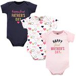 Hudson Baby Baby Cotton Bodysuits, Girl Mothers Fathers Day, 3-6 Months