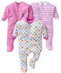 EIO 100% Cotton Rompers/Sleep Suits/Jumpsuit/Night Suits for Baby Boys & Girls, Infants, New Born Combo Pack Pink