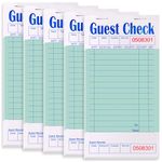 Alitte Guest Check Books for Servers Order Book 5 Pack Restaurant Server Notepads with Serial Numbers, Menu Labels Waitress Booklet for Diner, Cafe, Food Truck, Catering Business, Delivery - 50 Sheets