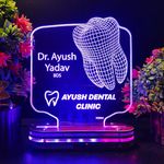 Kosgai Multicolor Customized Gift for Dentist | Thank You Gift for Dentist | Personalized Birthday Gift for Dentist 3D led Lamp with Name