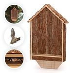 CKB LTD Wooden Bat House Outdoor Shelter Outside Habitat House - Hotel Can Also Be Used For Hibernation Home For Garden 30.5 x 6.5 x 46.5cm