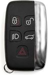 uxcell Car Key Fob Remote Control Case Shell Replacement KOBJTF10A for Range Rover Discovery 4 Black 5 Buttons