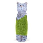 Sharpex Resin, Stone Artificial Grass Cat Shape Garden Animal Statue for Indoor/Outdoor Decorations Sculpture for Patio, Yard or Lawn