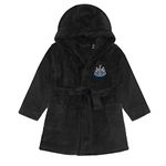 Newcastle United FC Official Baby Hooded Fleece Dressing Gown Black 12-18 Months