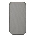 iDesign iDry Small Dual Surface Non Slip Dish Drying Microfiber Mat, Reversible & Cushioned, for Wine Glasses, Pots, Bowls, Plates, Bowls, Silverware, Cutlery - 18" x 9" x .5", Gray & White