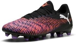PUMA Men's Future 8 Play Firm, Artificial Ground Soccer Cleats Sneaker, Black White-Glowing Red, 12