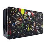 eXtremeRate Custom Soft Touch Grip Faceplate for Nintendo Switch Dock, Scary Party Patterned DIY Replacement Housing Shell for Nintendo Switch Dock - Dock NOT Included