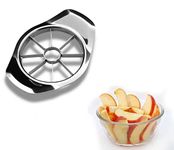 ASUVEK Stainless Steel Apple Slicer 8-Blade, Stainless Steel Apple Cutter, Ultra-Sharp Apple Cutter, Pitter, Wedger, Divider