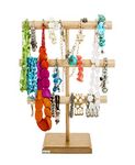 LABZIO Home Wooden Handmade Jwellery Stand — 15.5” Tall, Made of Premium Wood, Perfect for Bangle, Bracelets, Anklet, Scarf, Ear Ring, Watch | For Home, Shop and Exhibition Display