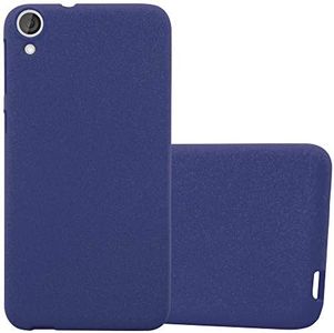 Cadorabo Case Works with HTC Desire 820 in Frost Dark Blue - Shockproof and Scratch Resistant TPU Silicone Cover - Ultra Slim Protective Gel Shell Bumper Back Skin