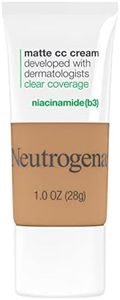 Neutrogena Clear Coverage Flawless Matte CC Cream, Full-Coverage Color Correcting Cream Face Makeup with Niacinamide (b3), Hypoallergenic, Oil Free &-Fragrance Free, Butterscotch, 1 oz