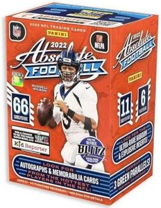 2022 Panini Absolute NFL Football Blaster Box - Look for Kaboom! & Explosive Inserts - 6 Packs per Box - 11 Cards per Pack - 66 Trading Cards per Box