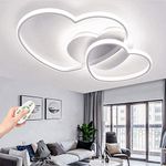 YZSJ Ceiling Light LED Dimmable Ceiling Lamp Modern Heart Acrylic Kids Room Lamp with Remote Control Boys Girls Ceiling Light Cartoon Chandelier Children Ceiling Light Indoor Bedroom Decor Lamp,White