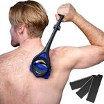 BakBlade 3.0 Stealth - Back Hair Removal and Body Shaver (DIY), Easy to Use Extra Long Ergonomic Handle for a Close, Pain-Free Shave, +3 Extra Disposable Razor Blades