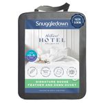 Snuggledown Goose Feather & Down King Size Duvet - 10.5 Tog All Year Round Premium Quilt Ideal for Summer & Winter - Soft Cotton Cover, Hypoallergenic, Machine Washable, Size (225cm x 220cm)