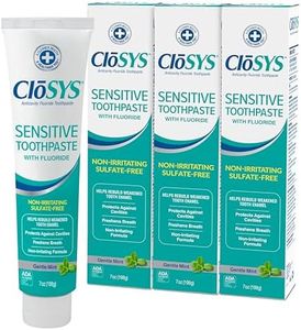 CloSYS SLS Free Toothpaste with Fluoride, 7 Ounce, 3 Pack, Gentle Mint
