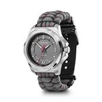 Victorinox Women’s Watch I.N.O.X. V Ø 37 mm, Swiss Made, Analogue Quartz, Water-Resistant up to 100 m, Sapphire Glass, Paracord Strap, Grey