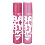 Maybelline New York Lip Balm, With SPF, Moisturises and Protects from the Sun, Pink Lolita & Baby Lips Cherry Kiss, Baby Lips, Berry Crush & Baby Lips Pink Lolita, 2 pack, 8g