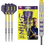 TARGET Darts Luke Littler Loadout 90% Tungsten Steel Tip Darts Set – 23G Steel Tip Dart, The Nuke Player Edition Dart Set, Swiss Point Darts, SP Tool Included