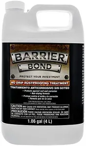 Barrier Bond - No-Drip Rust-Proofing Coating - 1 Gallon Container Of Premium Rust Inhibitor/Preventor Amber Color - Anti-Corrosive And Anti-Rust Qualities - For Undercoating Underbody Rustproofing