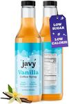 Javy Premium Coffee Syrup, Low Sugar - Low Calorie, Coffee Flavoring Syrup, Coffee Bar Accessories. Great for Flavoring All Types of Drinks